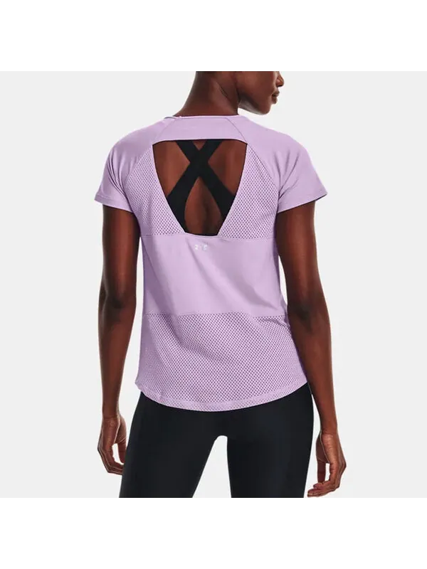 Футболка breathelux tee 'light purple' Under Armour — изображение 4 из 4, светлый фиолетовый