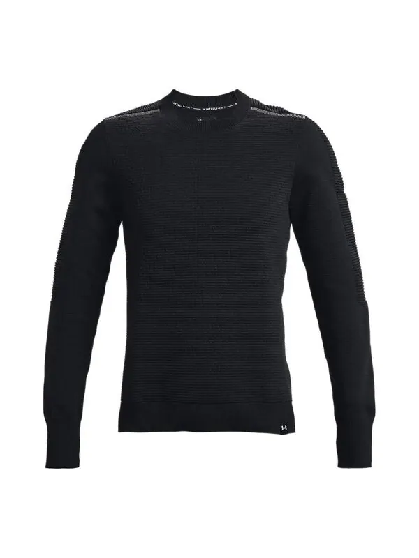 Толстовка intelliknit run sweater 'black' Under Armour — изображение 1 из 4, черный