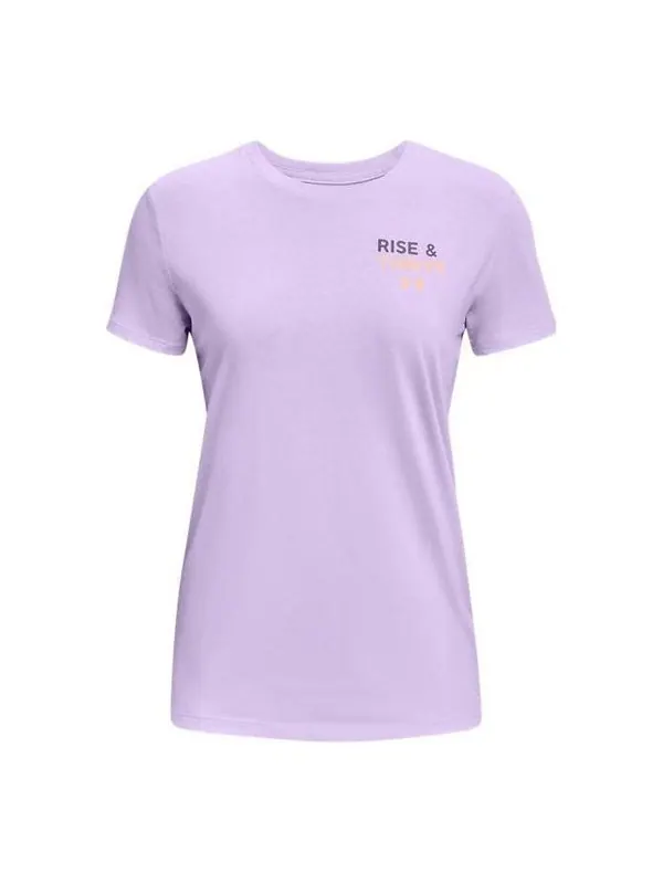 Футболка rise thrive logo t-shirt 'purple' Under Armour — изображение 1 из 3, фиолетовый