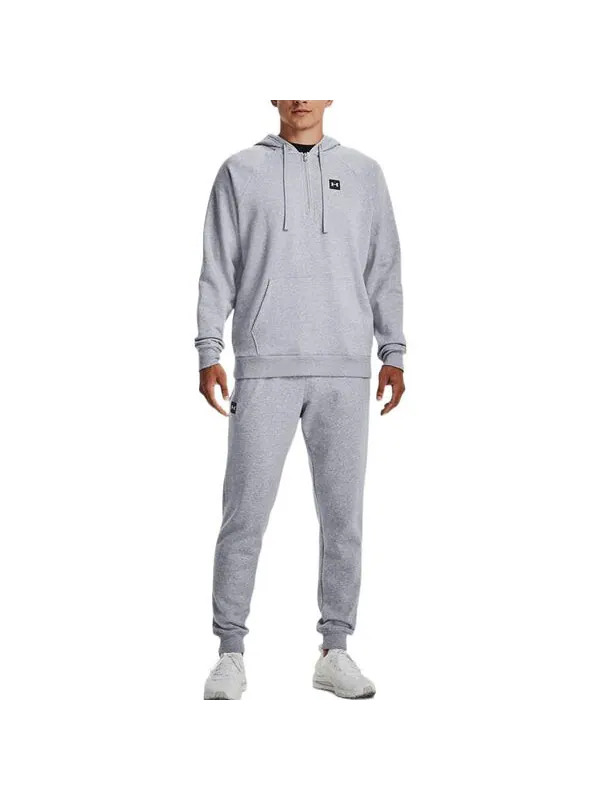 Толстовка rival fleece zip hoodie 'light grey' Under Armour — изображение 3 из 4, светлый серый