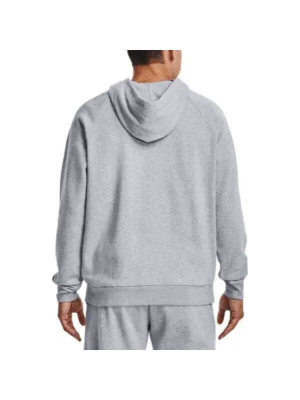 Толстовка rival fleece zip hoodie 'light grey' Under Armour — изображение 4 из 4, светлый серый