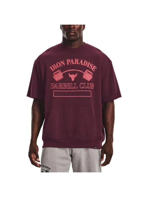 Футболка project rock graphic t-shirt 'cherry pink' Under Armour — изображение 4 из 4, розовый/красный