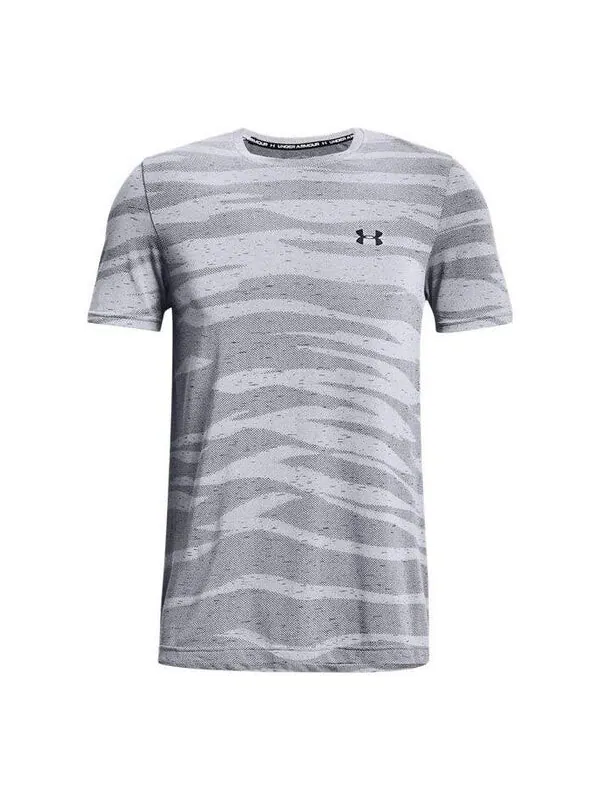 Футболка seamless wave t-shirt 'grey' Under Armour — изображение 1 из 4, серый/черный