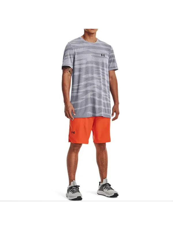 Футболка seamless wave t-shirt 'grey' Under Armour — изображение 3 из 4, серый/черный