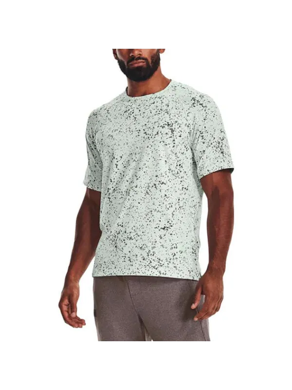 Футболка meridian t-shirt 'light green' Under Armour — изображение 3 из 4, светлый зеленый/черный