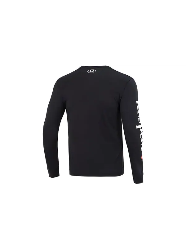 Футболка project rock respect long sleeve t-shirt 'black' Under Armour — изображение 2 из 2, черный