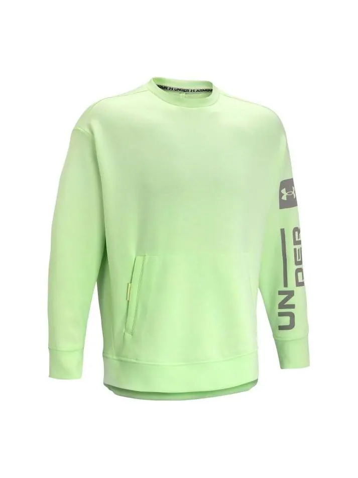 Спортивный топ Under Armour Summit Knit Graphic Crew Top 'Lime Green' 1373800-369 — изображение 1 из 1, зеленый