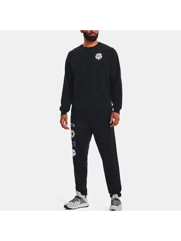 Толстовка logo sweatshirt 'black' Under Armour — изображение 3 из 4, черный