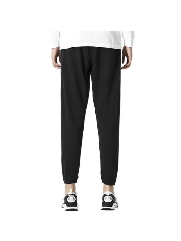 Брюки elevated terry joggers 'black' Under Armour — изображение 3 из 4, черный/белый