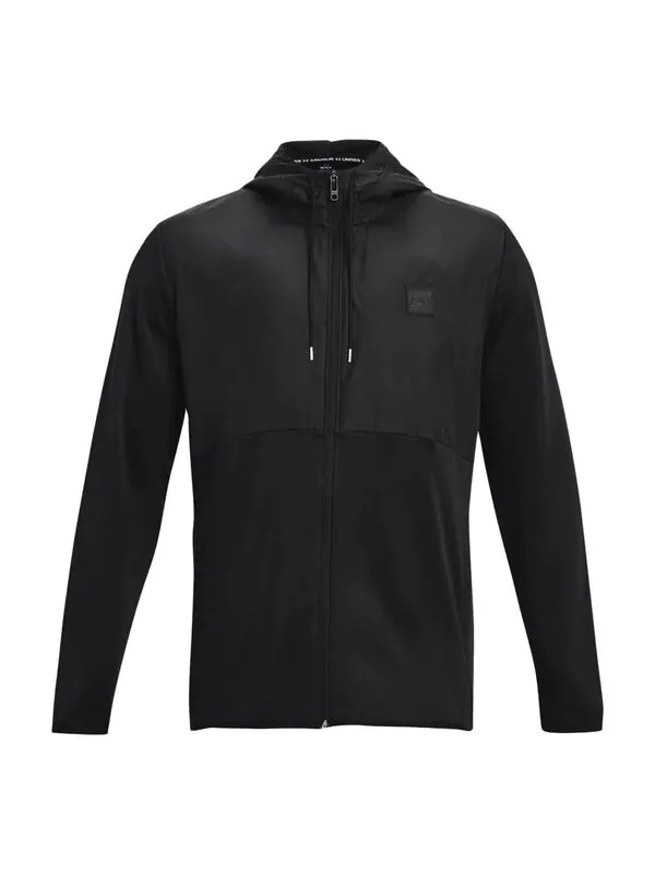 Толстовка fleece storm full-zip hoodie 'black' Under Armour — изображение 1 из 4, черный