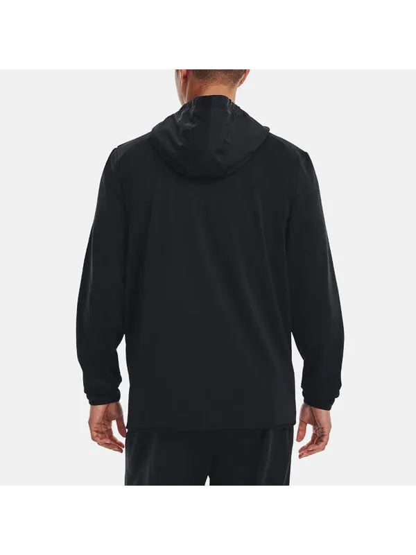 Толстовка fleece storm full-zip hoodie 'black' Under Armour — изображение 4 из 4, черный