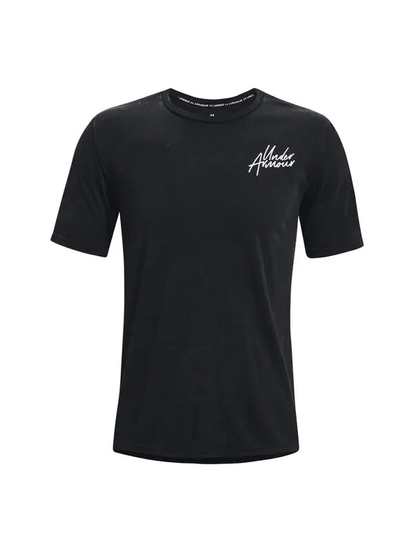 Футболка snow wash tee 'black white' Under Armour — изображение 1 из 4, черный/белый