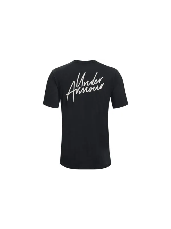 Футболка snow wash tee 'black white' Under Armour — изображение 2 из 4, черный/белый