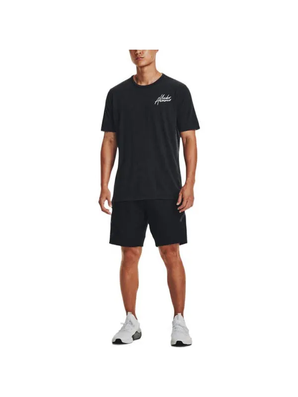 Футболка snow wash tee 'black white' Under Armour — изображение 3 из 4, черный/белый