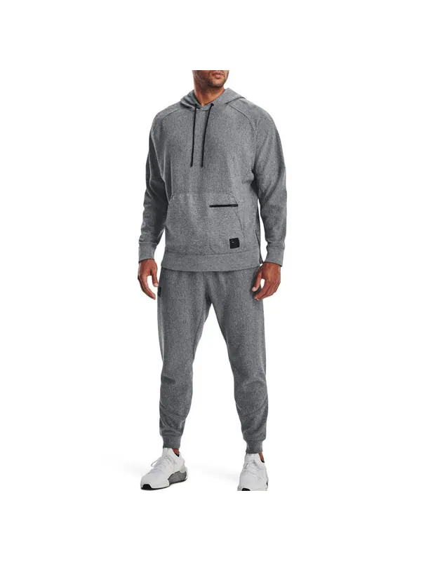 Толстовка ottoman fleece hoodie 'grey' Under Armour — изображение 3 из 4, серый