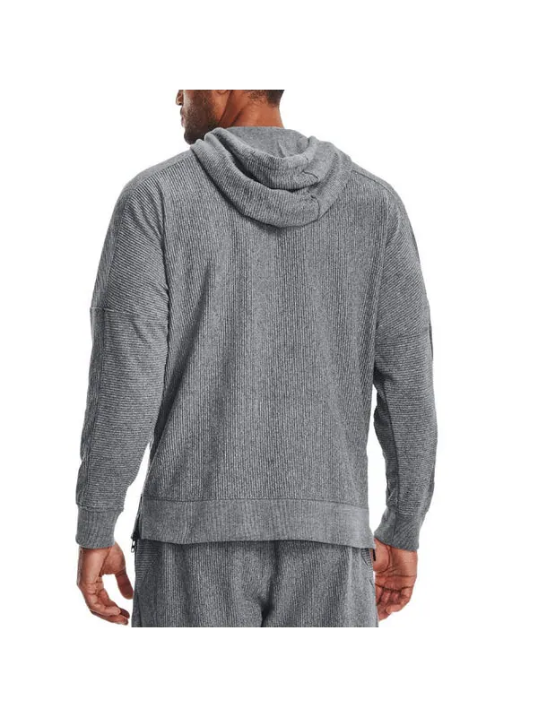 Толстовка ottoman fleece hoodie 'grey' Under Armour — изображение 4 из 4, серый