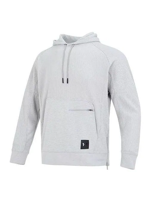 Толстовка ottoman fleece hoodie 'light grey' Under Armour — изображение 1 из 4, светлый серый