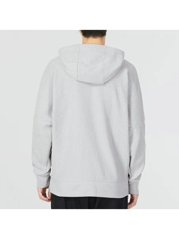 Толстовка ottoman fleece hoodie 'light grey' Under Armour — изображение 4 из 4, светлый серый