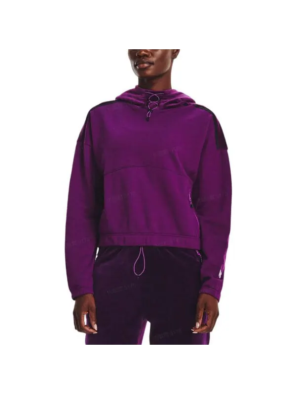 Толстовка journey fleece hoodie 'purple' Under Armour — изображение 4 из 4, фиолетовый