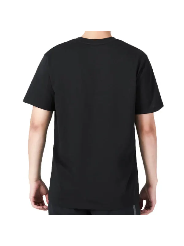 Футболка logo embroidered heavyweight short sleeve t-shirt 'black white' Under Armour — изображение 4 из 4, черный/белый