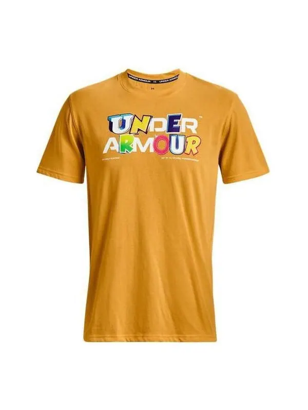 Футболка endorsed heavyweight t-shirt 'yellow' Under Armour — изображение 1 из 4, желтый/мульти
