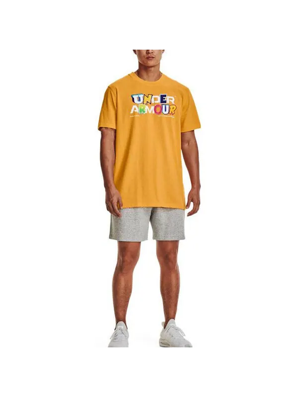 Футболка endorsed heavyweight t-shirt 'yellow' Under Armour — изображение 3 из 4, желтый/мульти