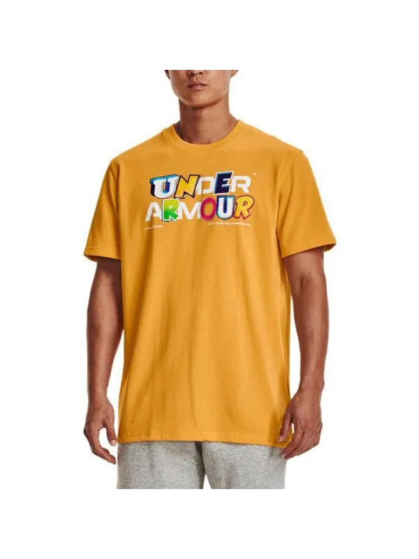 Футболка endorsed heavyweight t-shirt 'yellow' Under Armour — изображение 4 из 4, желтый/мульти