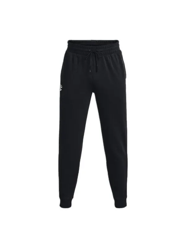 Брюки curry fleece sweatpants 'black' Under Armour — изображение 1 из 2, черный
