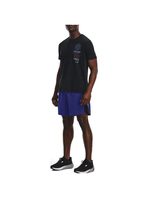 Футболка run anywhere t-shirt 'black multi' Under Armour — изображение 3 из 4, черный