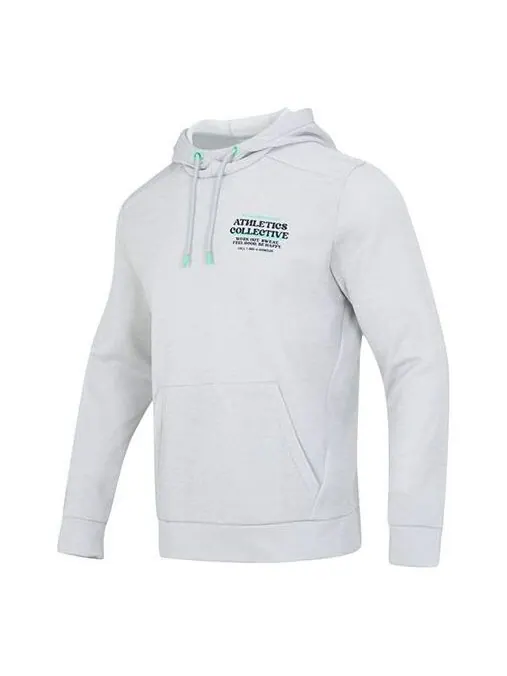 Толстовка fleece hoodie 'light grey' Under Armour — изображение 1 из 4, светлый серый