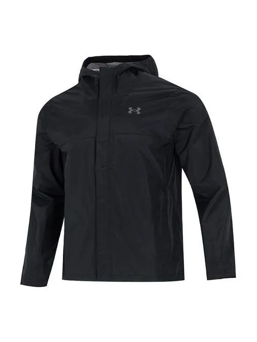 Куртка stormproof cloudstrike 2.0 jacket 'black grey' Under Armour — изображение 1 из 2, черный/серый