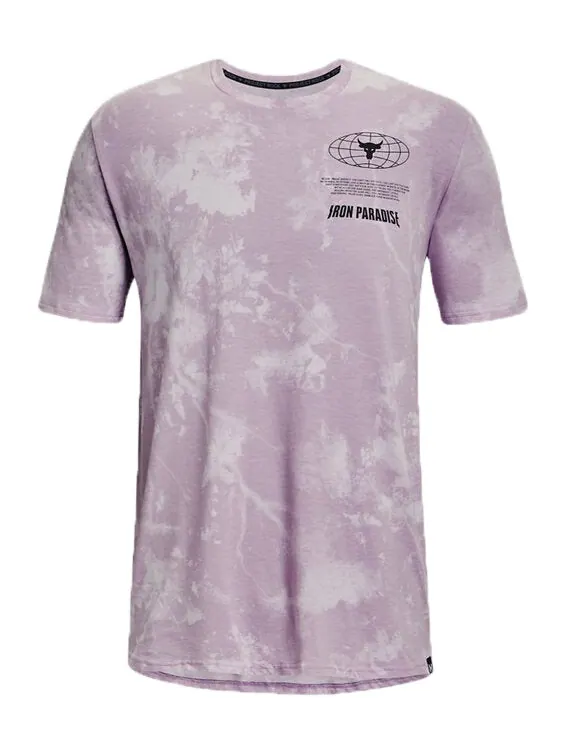 Футболка project rock statement short sleeve t-shirt 'light purple' Under Armour — изображение 1 из 1, светлый фиолетовый