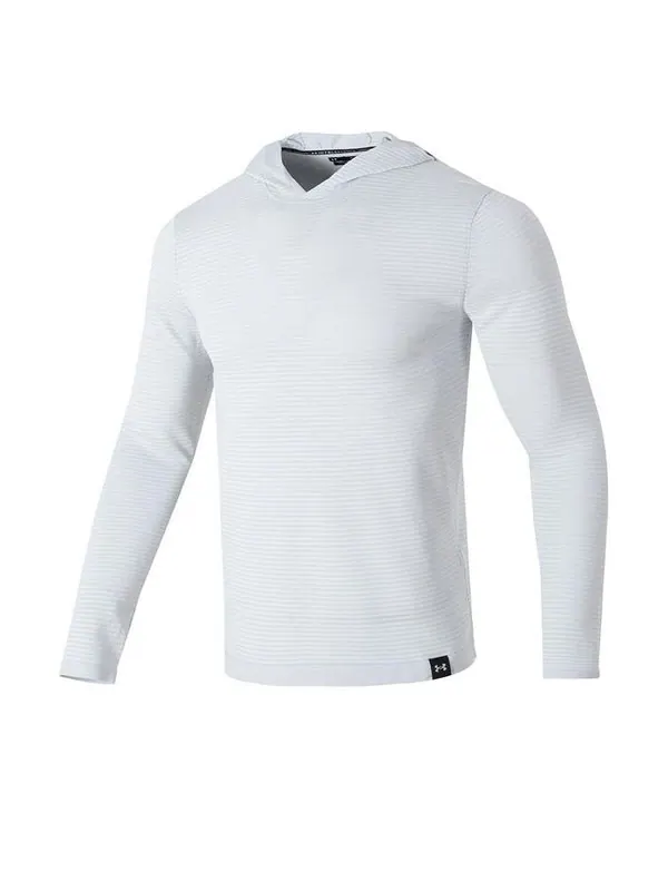 Толстовка intelliknit wind hoodie 'white' Under Armour — изображение 1 из 3, белый/серый