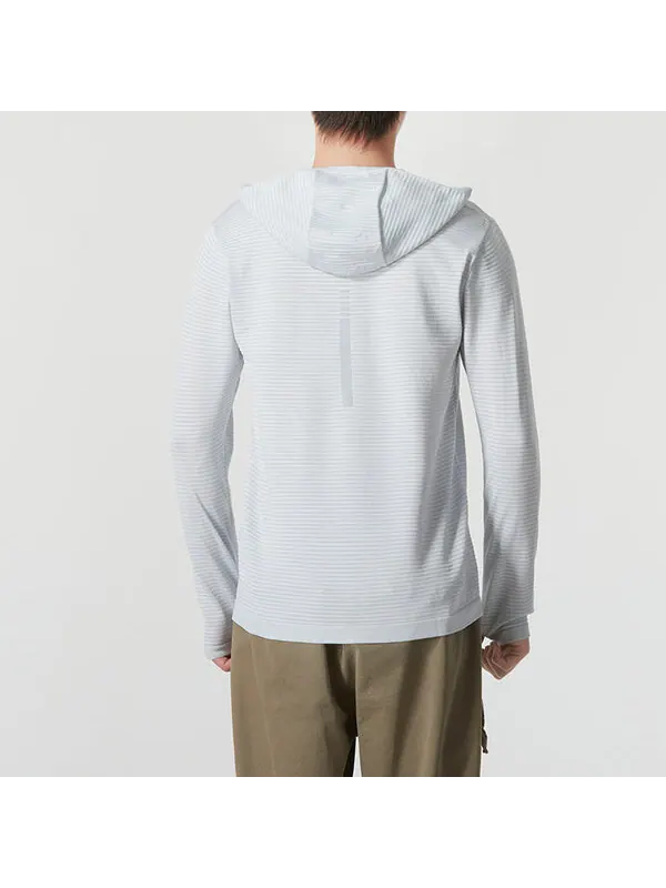 Толстовка intelliknit wind hoodie 'white' Under Armour — изображение 3 из 3, белый/серый
