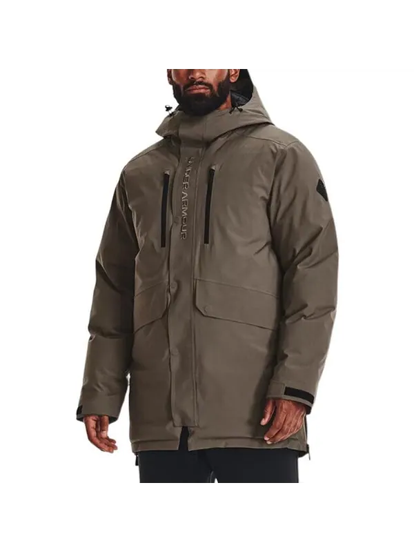 Куртка stormproof extreme down jacket 'brown' Under Armour — изображение 3 из 4, коричневый