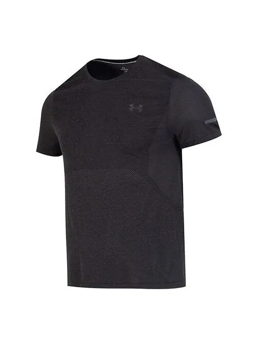 Футболка seamless stride short sleeve 'black' Under Armour — изображение 1 из 4, черный