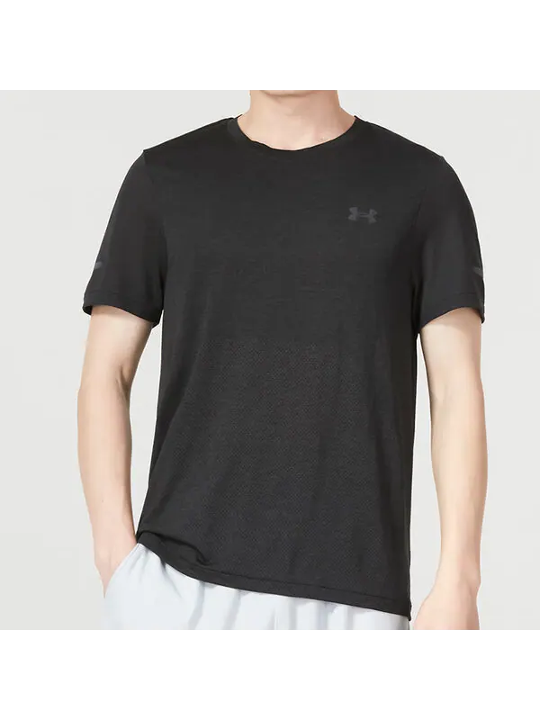 Футболка seamless stride short sleeve 'black' Under Armour — изображение 3 из 4, черный