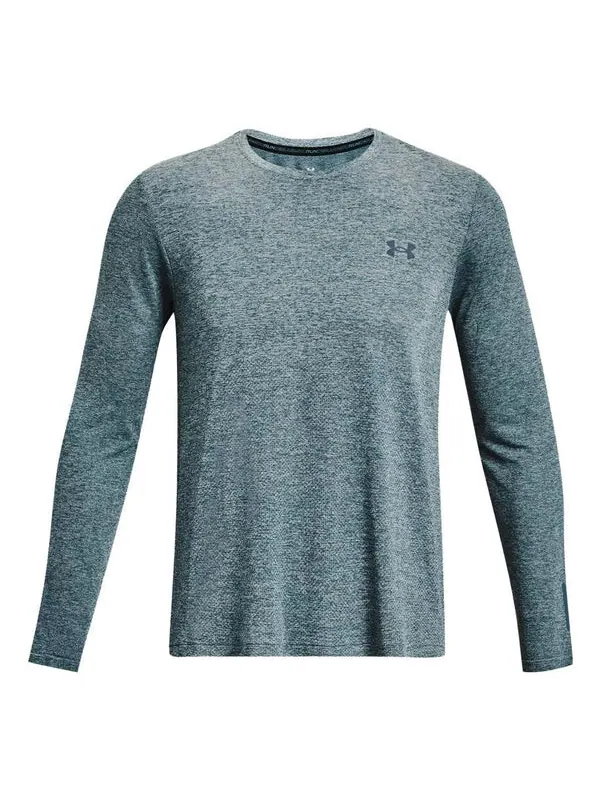 Футболка seamless stride long sleeve 'blue' Under Armour — изображение 1 из 3, синий