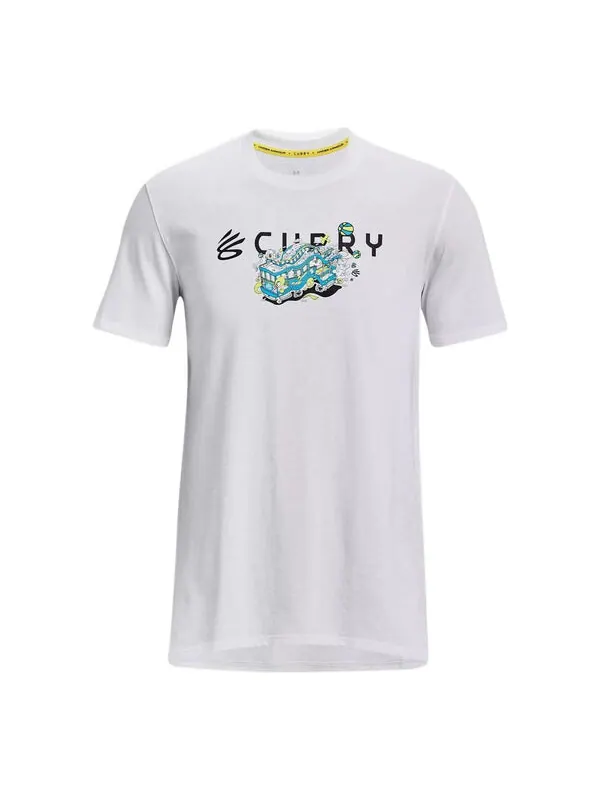 Футболка x curry trolly heavyweight t-shirt 'white' Under Armour — изображение 1 из 2, белый