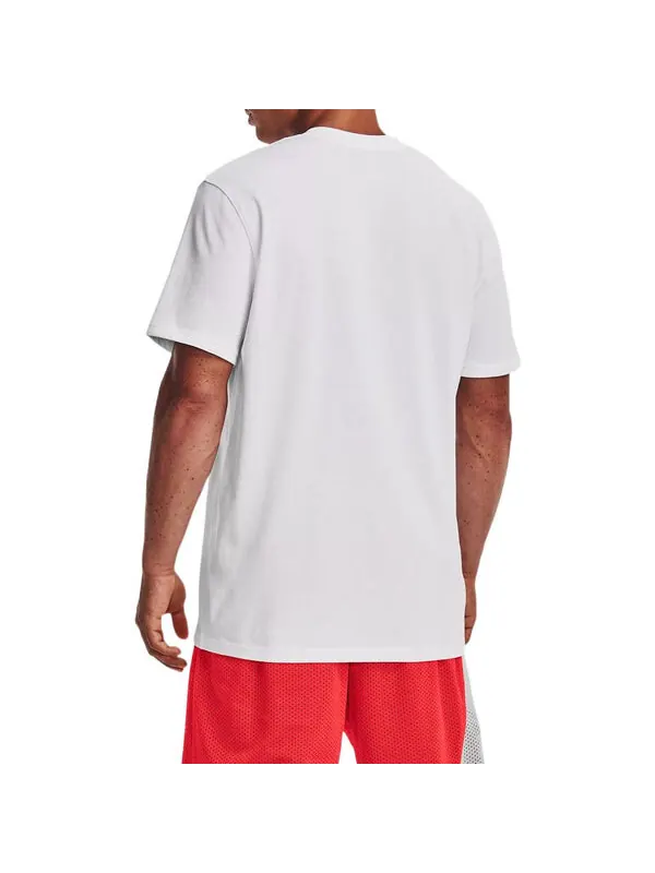 Футболка curry gradient heavyweight t-shirt 'white multi' Under Armour — изображение 4 из 4, белый/мульти