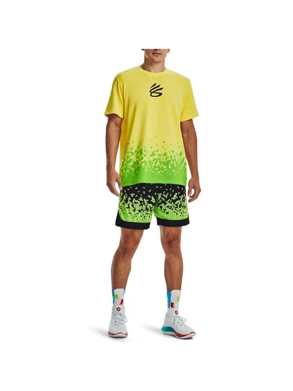 Футболка curry x sour patch kids t-shirt 'yellow green' Under Armour — изображение 3 из 4, желтый/зеленый