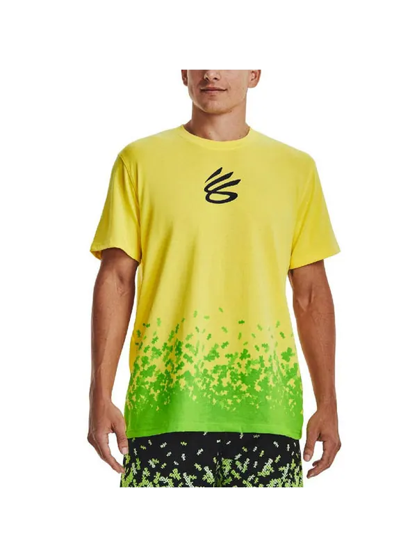 Футболка curry x sour patch kids t-shirt 'yellow green' Under Armour — изображение 4 из 4, желтый/зеленый