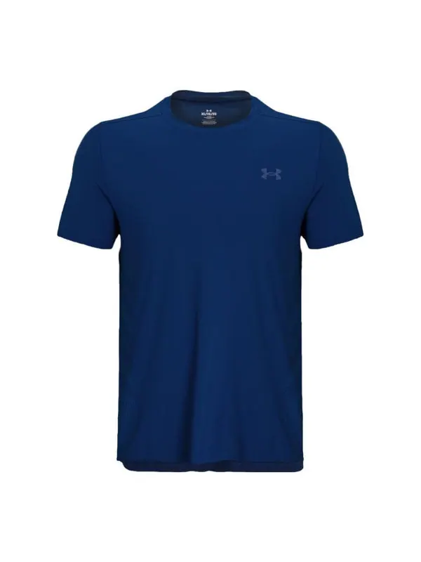 Футболка iso-chill laser t-shirt 'navy blue' Under Armour — изображение 1 из 2, темно-синий