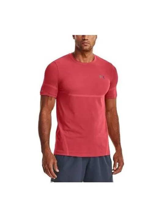Футболка rush seamless legacy t-shirt 'red' Under Armour — изображение 1 из 2, красный