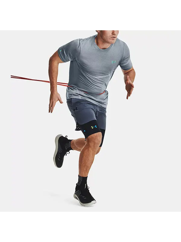 Шорты peak woven shorts 'grey' Under Armour — изображение 3 из 4, серый