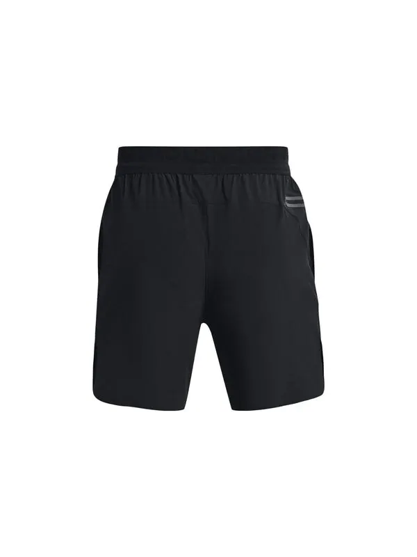 Шорты armourprint peak woven shorts 'black' Under Armour — изображение 2 из 4, черный