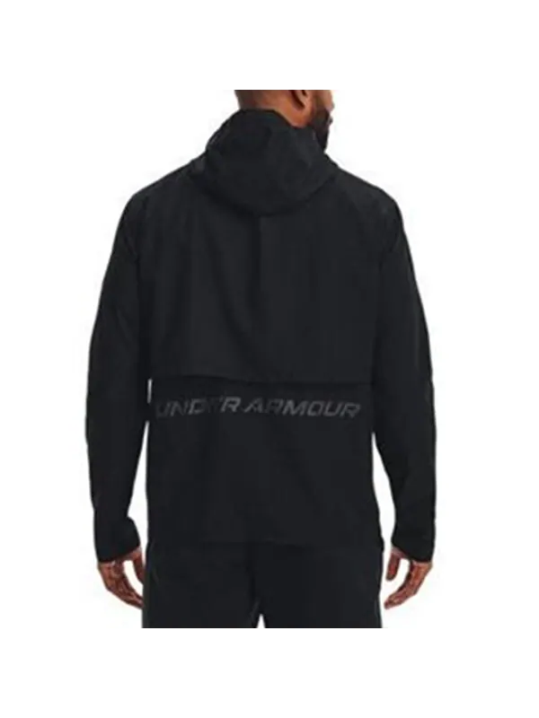 Куртка launch hooded jacket 'black' Under Armour — изображение 2 из 2, черный
