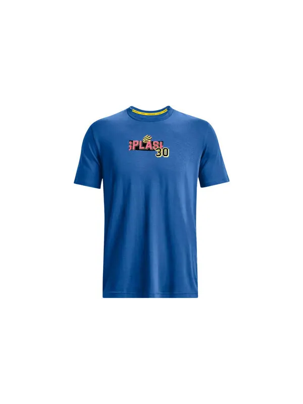 Футболка curry splash party t-shirt 'blue' Under Armour — изображение 2 из 4, синий/мульти