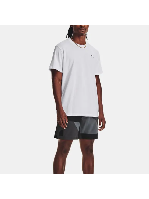 Футболка curry cook heavyweight t-shirt 'white' Under Armour — изображение 2 из 2, белый/черный
