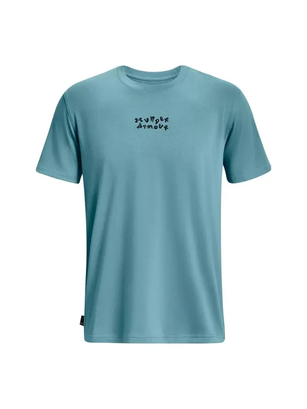 Футболка checkered heavyweight t-shirt 'blue' Under Armour — изображение 1 из 2, синий/мульти